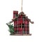 Northlight 4.25&#x22; Red Plaid and Pine Needle Rustic Birdhouse Christmas Ornament